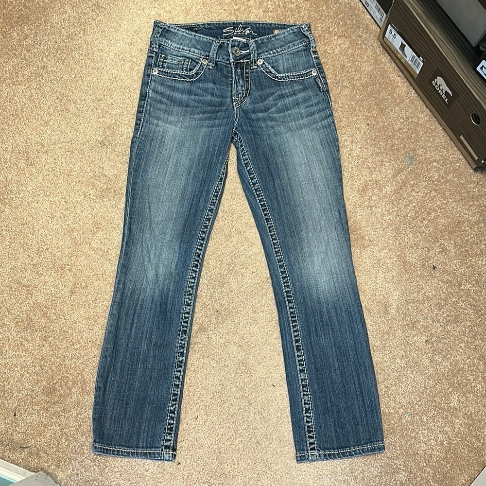 Silver jeans suki capri size 24